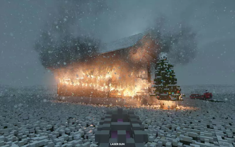 Christmas Cabin - рождественский домик (хорошо горит)